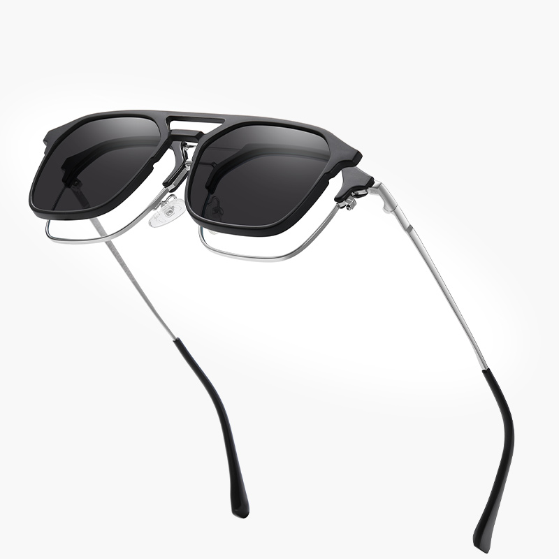 Luxury Zone - Clip Op Gepolariseerde Zonnebril Man Fashion