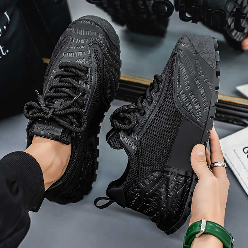 Luxury Lifestyle Training - Dikke zool ronde punt sportschoenen voor