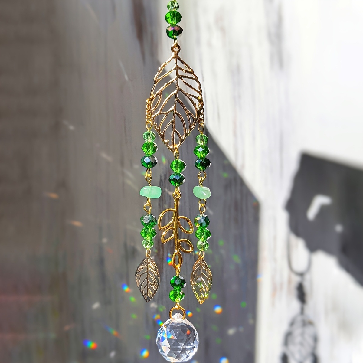 Groene kristallen zonenvanger  - Crystal Ball Decor recensie en prijs