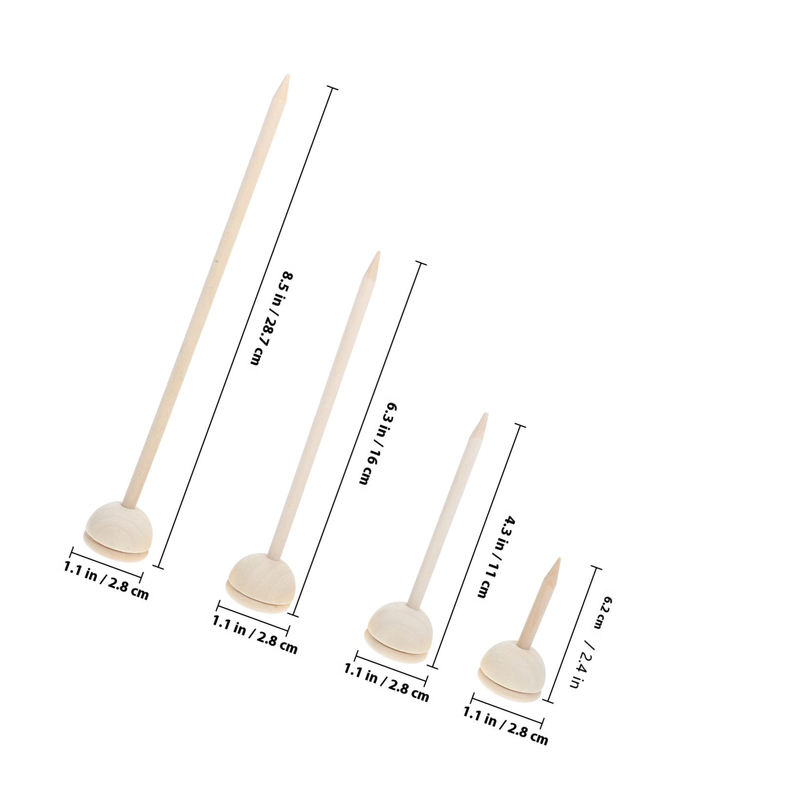 4-delige houten bolstandaard v - Crystal Ball Decor recensie en prijs